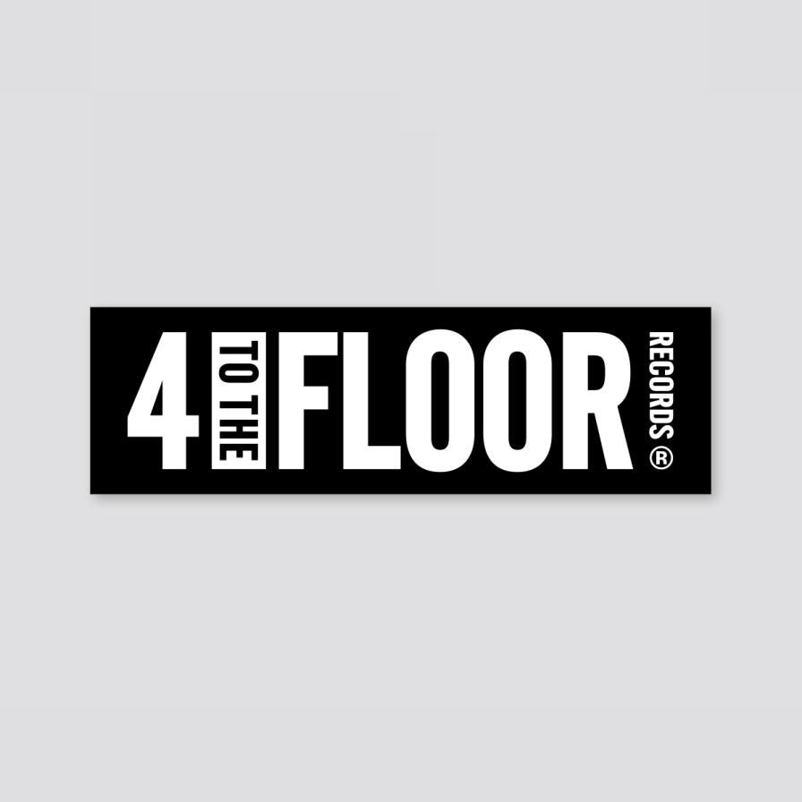 4 To The Floor Logo Rectangle Sticker-D-Store-Defected-Records