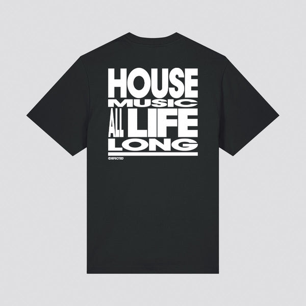 House Music All Life Long Slogan T-Shirt | Defected Records Store