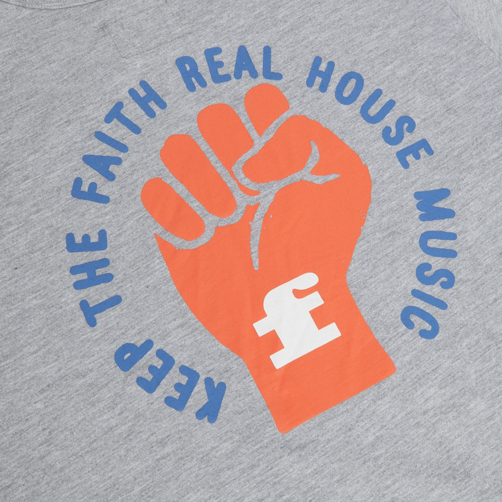 Faith 'Real House Music' Orange Fist Logo T-Shirt-D-Store-Defected-Records