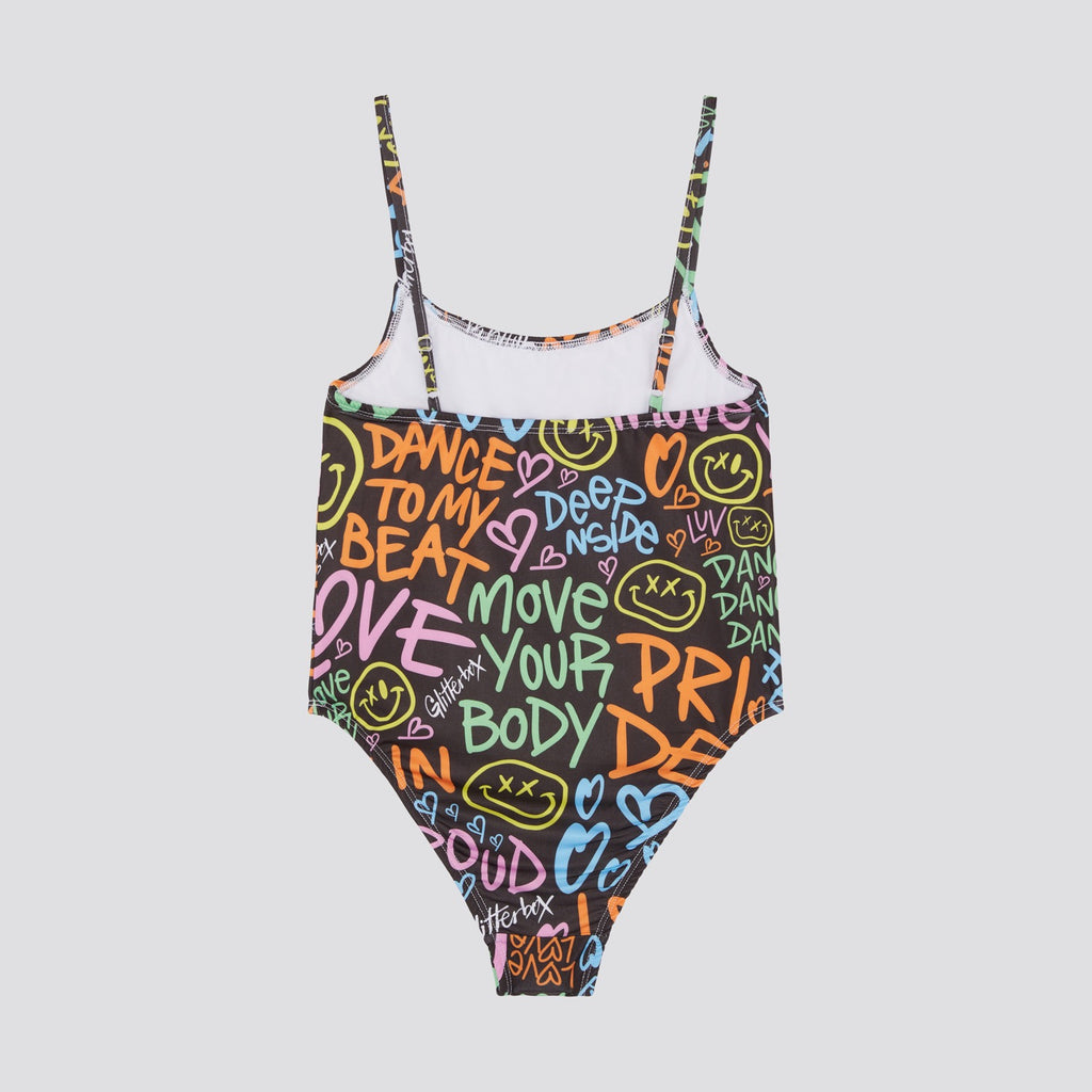 Glitterbox Graffiti Swimsuit-D-Store-Defected-Records