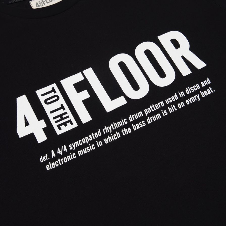 4 To The Floor Logo - Black T-shirt-D-Store-Defected-Records