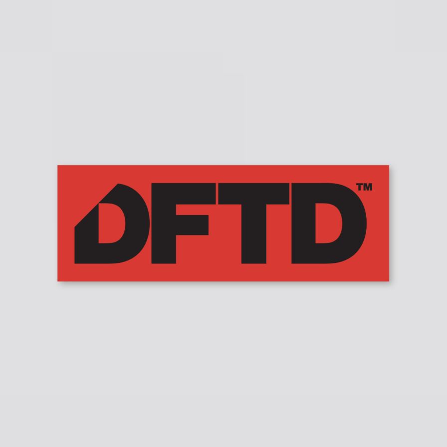 DFTD Logo Rectangle Sticker-D-Store-Defected-Records