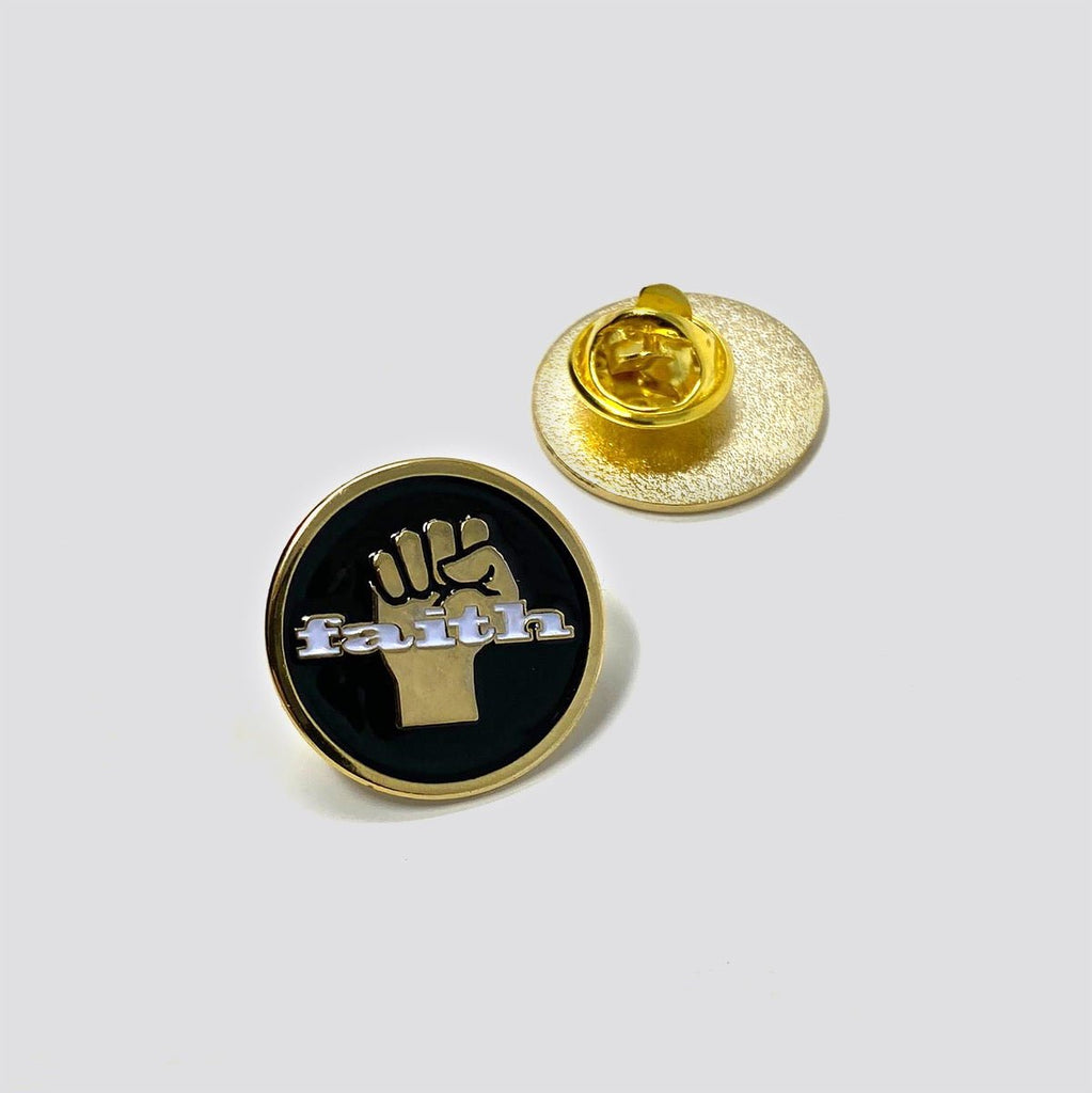 Faith Fist Gold Plated Pin Badge-D-Store-Defected-Records