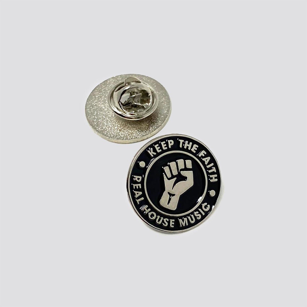Keep The Faith Silver Plated Pin Badge-D-Store-Defected-Records
