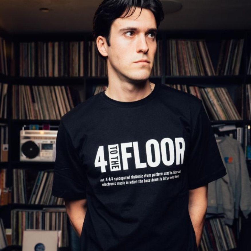 4 To The Floor Logo - Black T-shirt-D-Store-Defected-Records